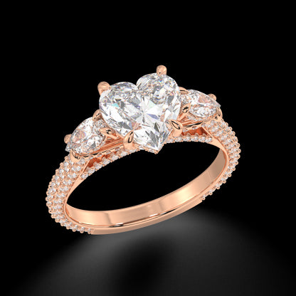 Willow Heart Diamond Engagement Ring