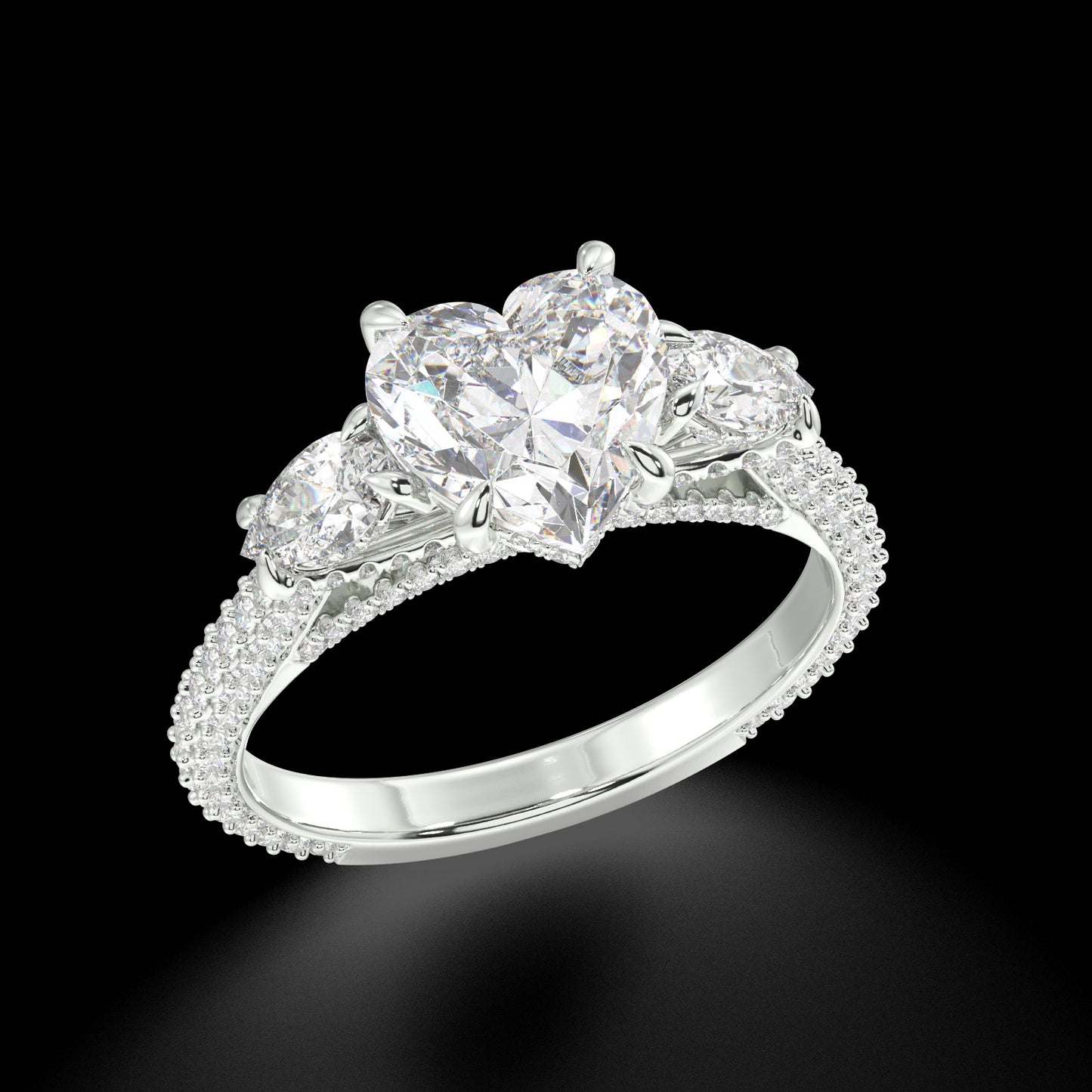 Willow Heart Diamond Engagement Ring