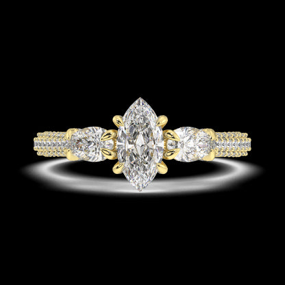 Willow Marquise Diamond Engagement Ring