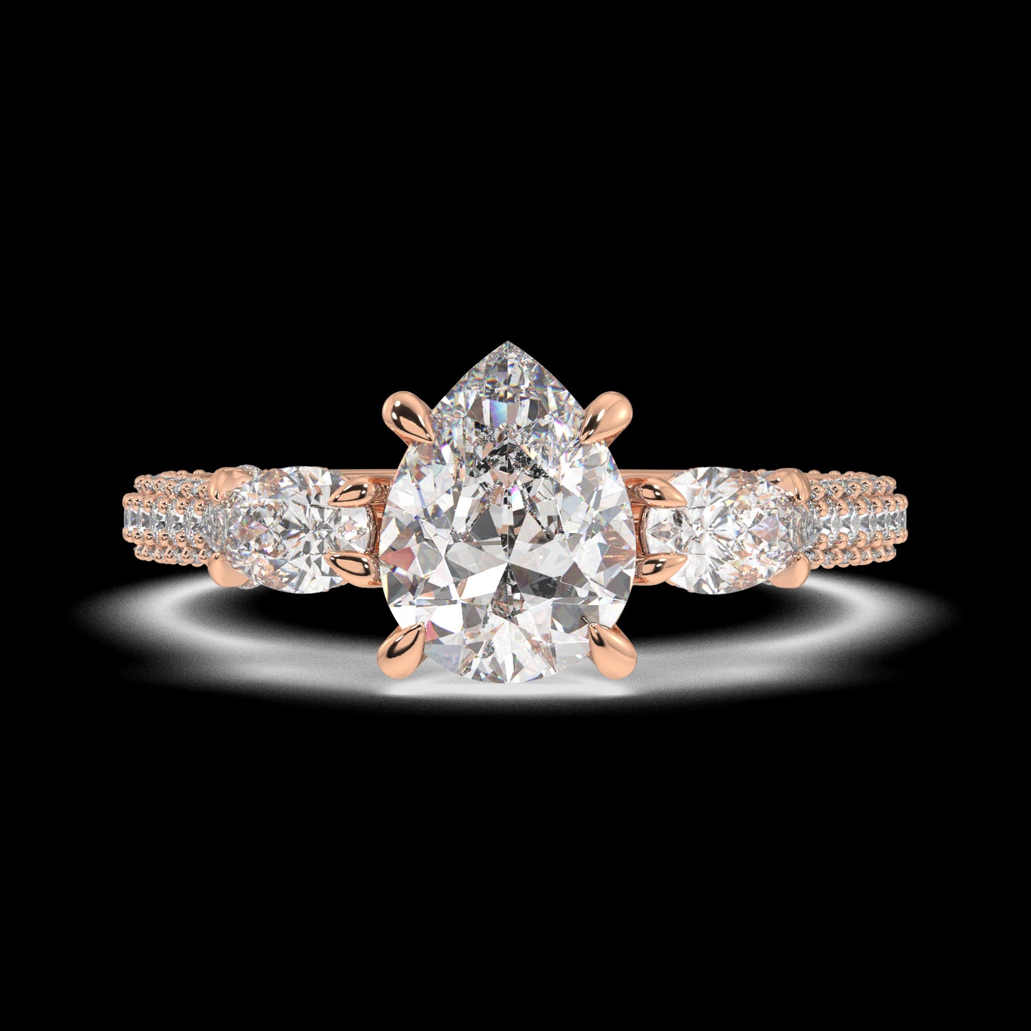 Willow Pear Diamond Engagement Ring