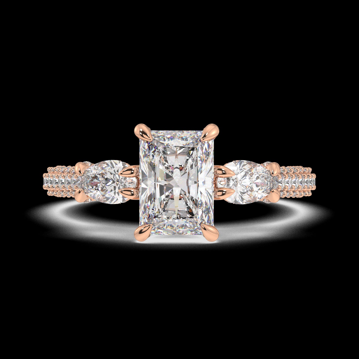 Willow Radiant Diamond Engagement Ring