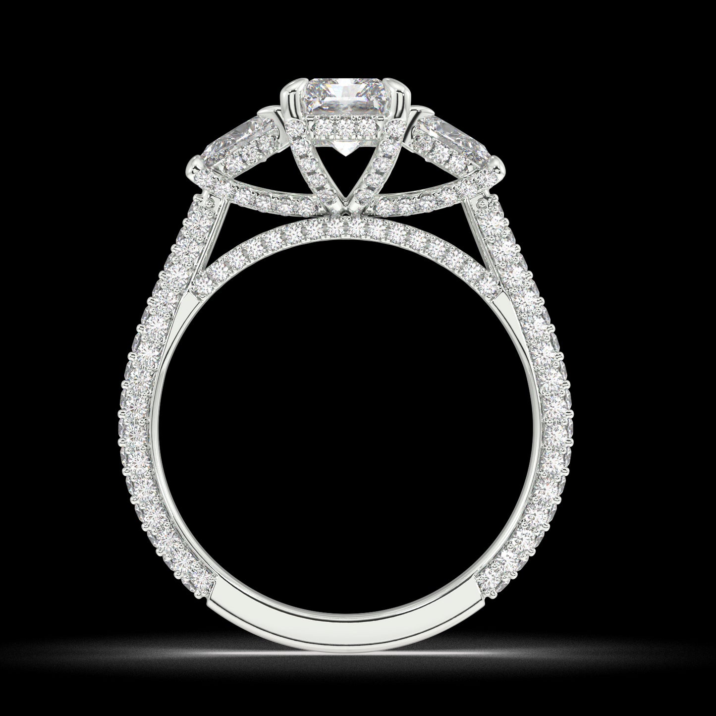 Willow Radiant Diamond Engagement Ring