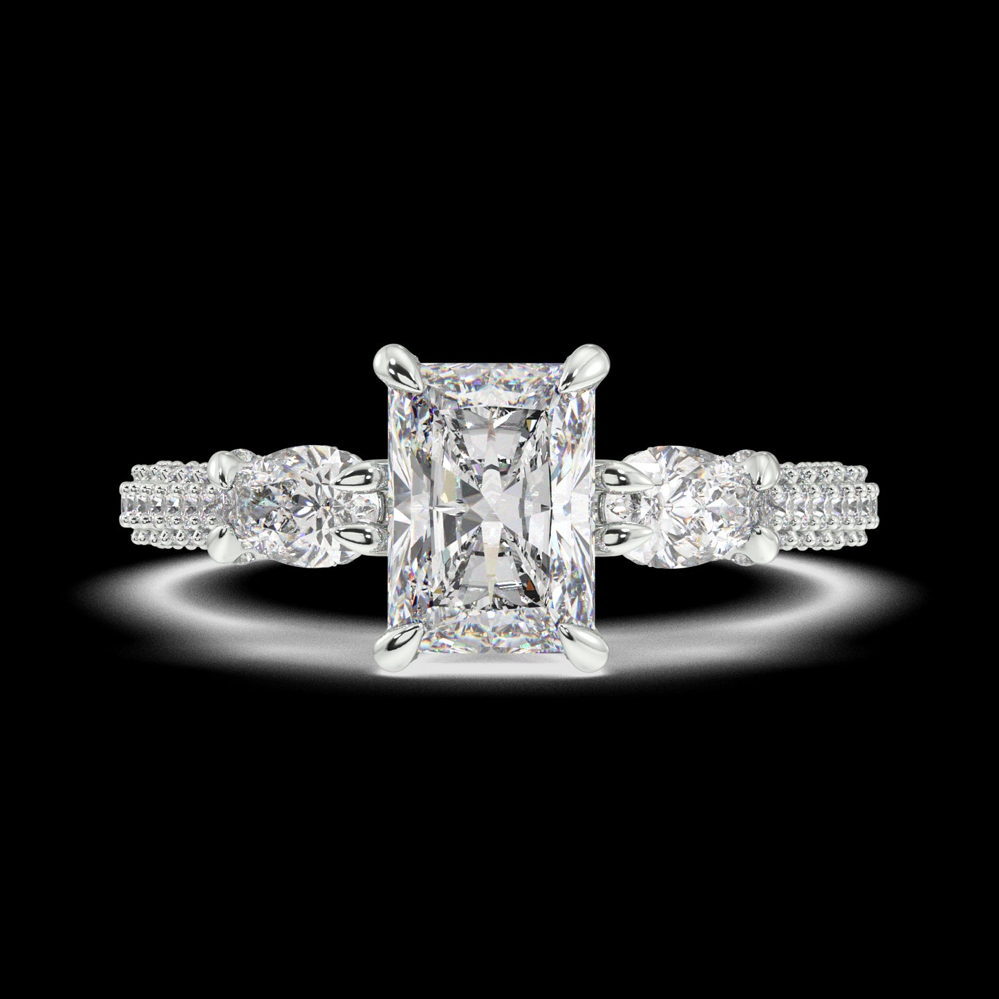 Willow Radiant Diamond Engagement Ring