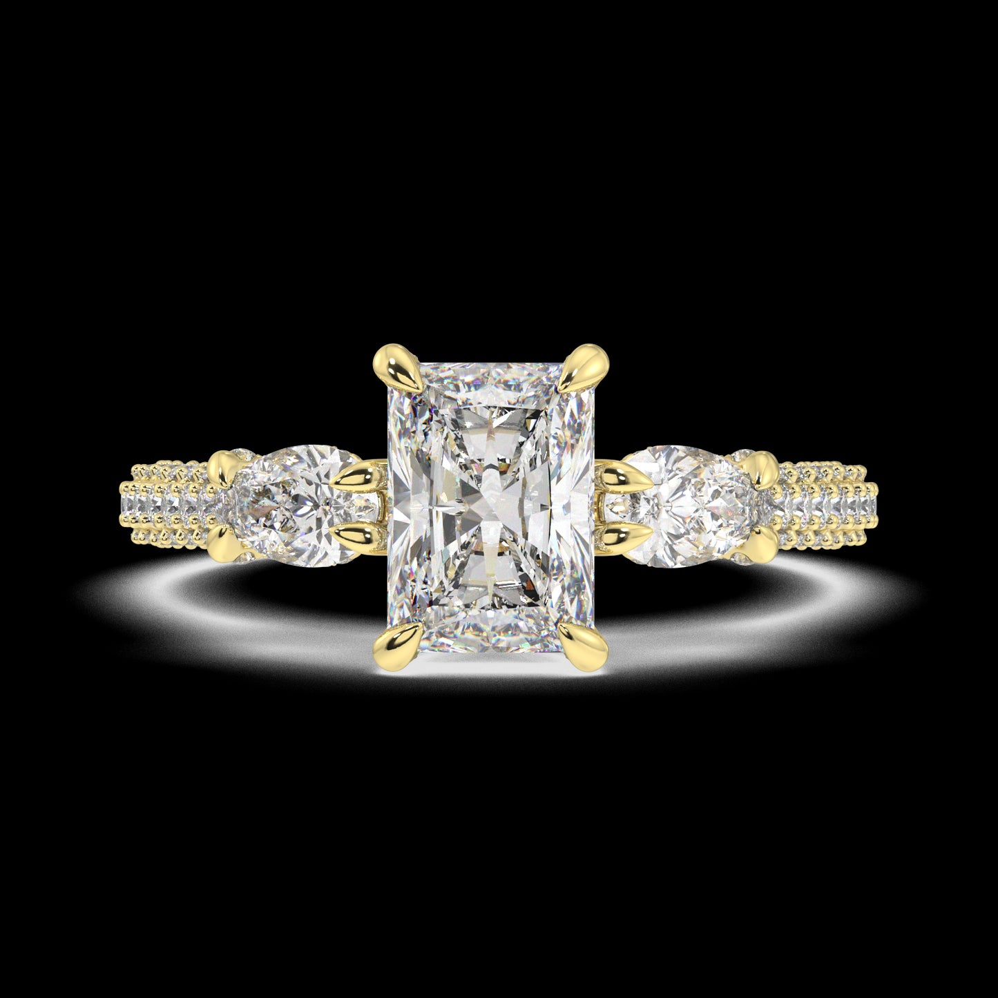 Willow Radiant Diamond Engagement Ring