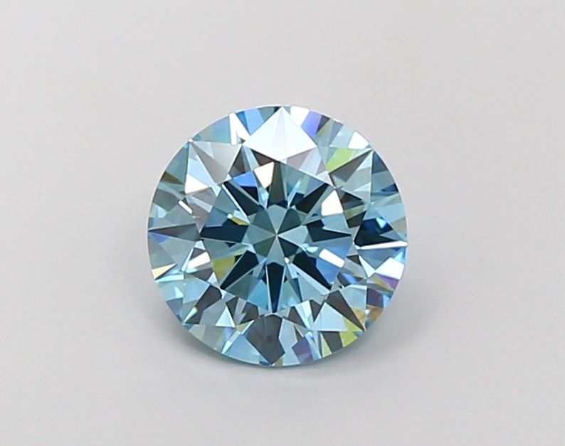 2.29 Carat Round Cut Fancy Blue