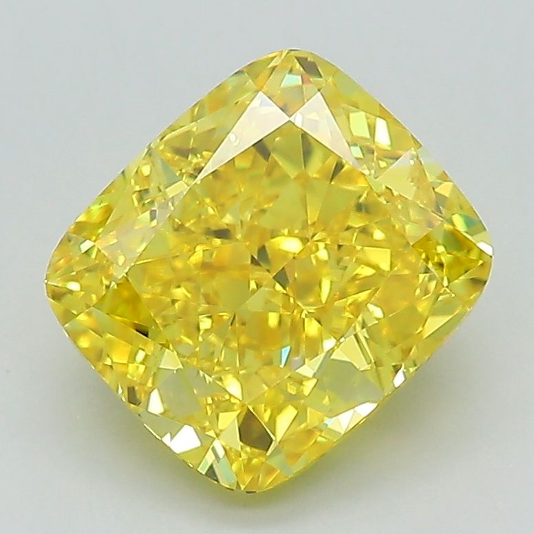 2.62 Carat Cushion Cut Fancy Yellow