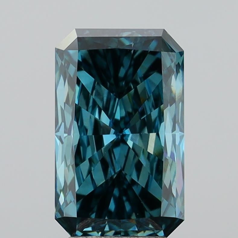4.03 Carat Radiant Cut Fancy Blue