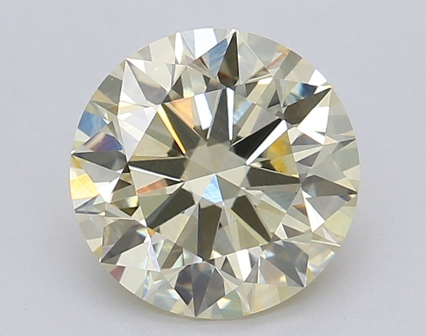 2.02 Carat Round Cut Fancy Yellow