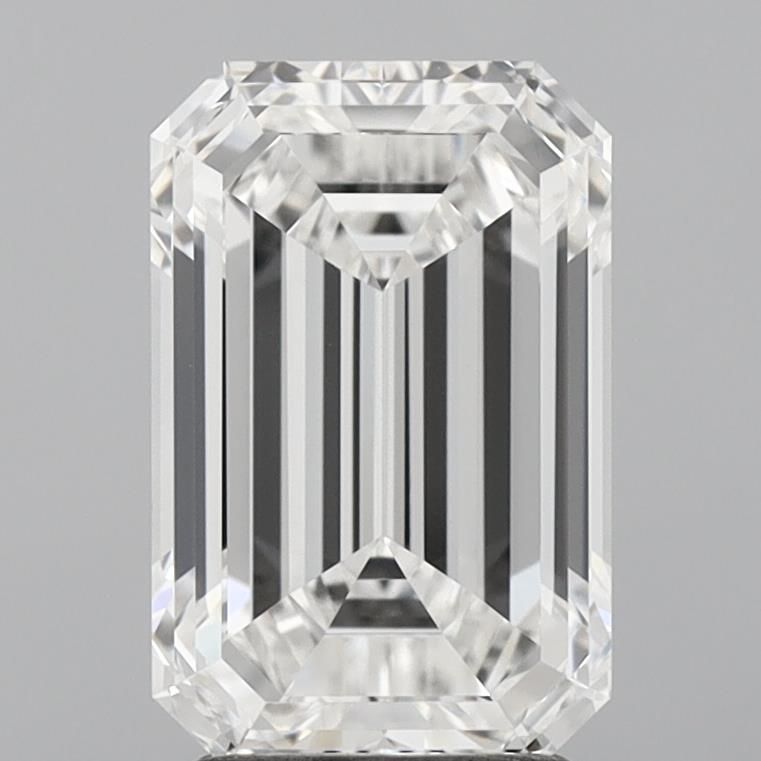 3.04 Carat F-VVS2 Emerald Lab Diamond