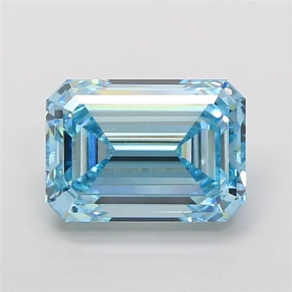 4.03 Carat Emerald Cut Fancy Blue