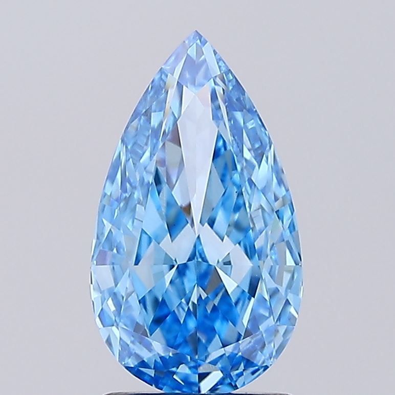 2.04 Carat Pear Cut Fancy Blue