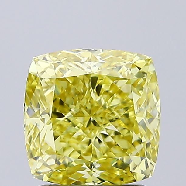 2.07 Carat Cushion Cut Fancy Yellow