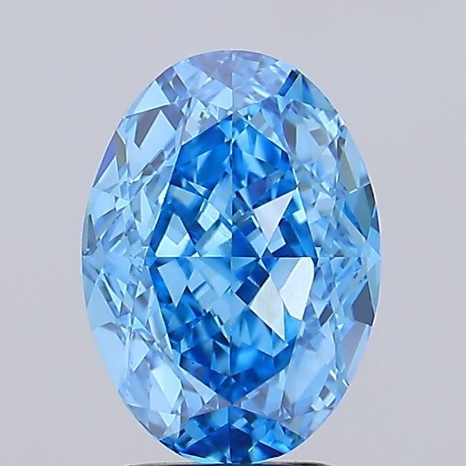 3.1 Carat Oval Cut Fancy Blue