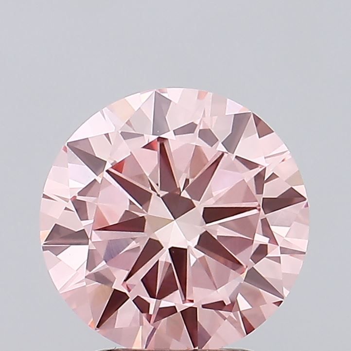 2.97 Carat Round Cut Fancy Pink