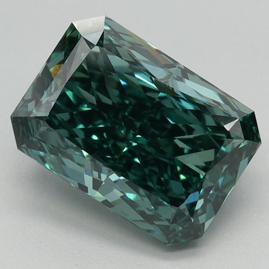 2.27 Carat Radiant Cut Fancy Green