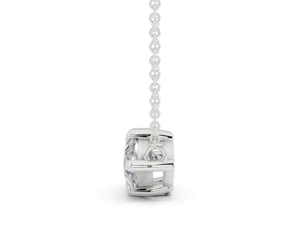 Diamond Solitaire Marquise Cut Diamond Necklace