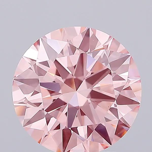 3.01 Carat Round Cut Fancy Pink