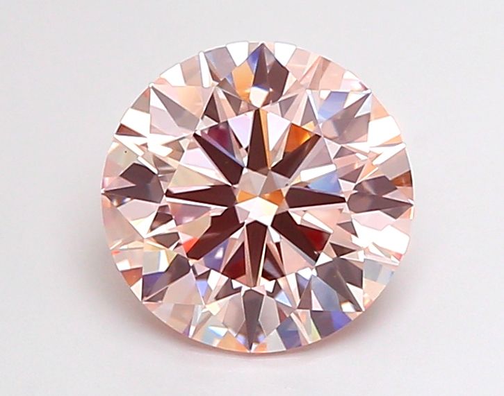 3.74 Carat Round Cut Fancy Pink
