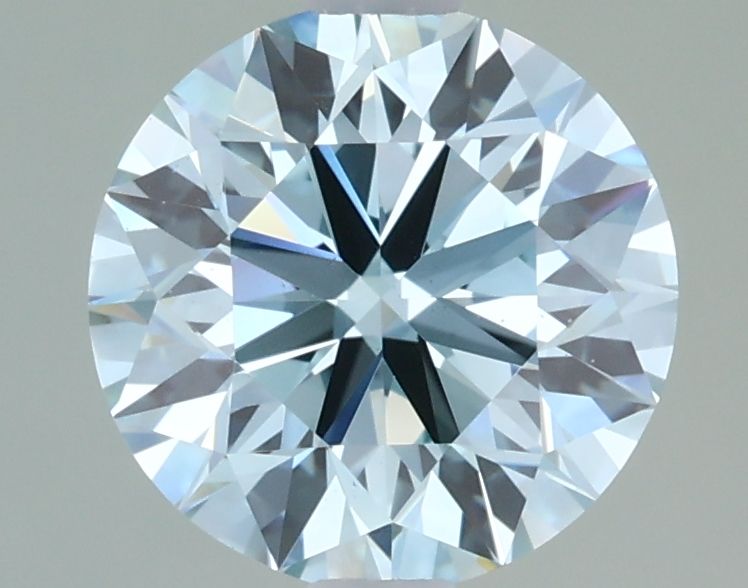 1.70 Carat Round Cut Fancy Blue