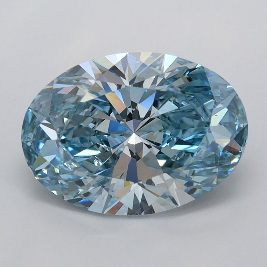 2.09 Carat Oval Cut Fancy Blue