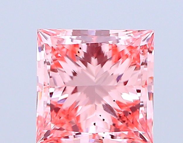 1.62 Carat Princess Cut Fancy Pink