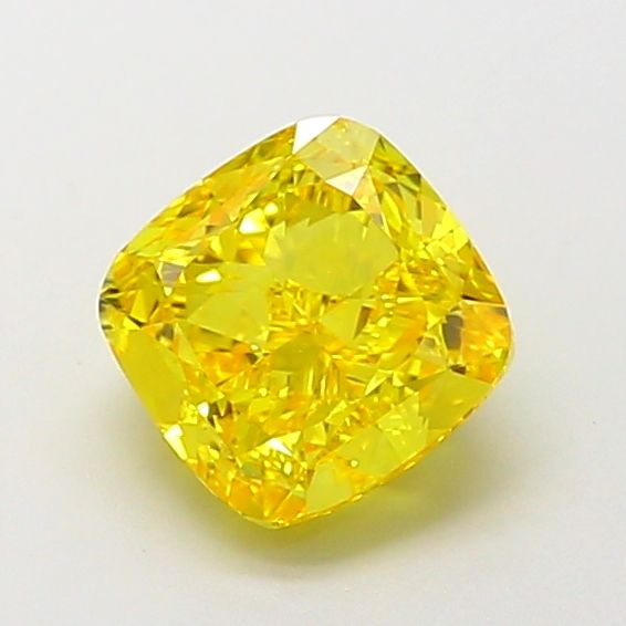 1.86 Carat Cushion Cut Fancy Yellow