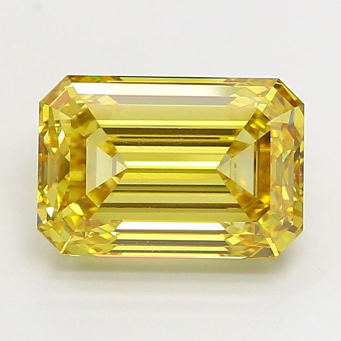 6.07 Carat Emerald Cut Fancy Yellow