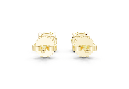 Geneva Classic Yellow Diamond Round Cut Studs