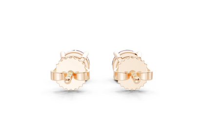 Geneva Classic Pink Diamond Round Cut Studs