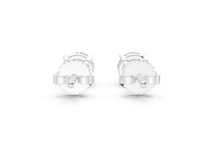 Geneva Classic Pink Diamond Round Cut Studs