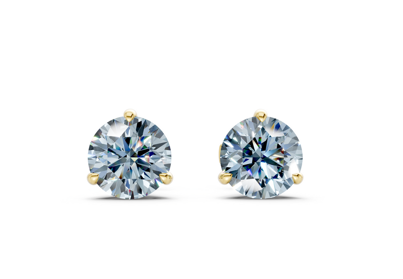 Florence Classic Blue Diamond Round Cut Studs