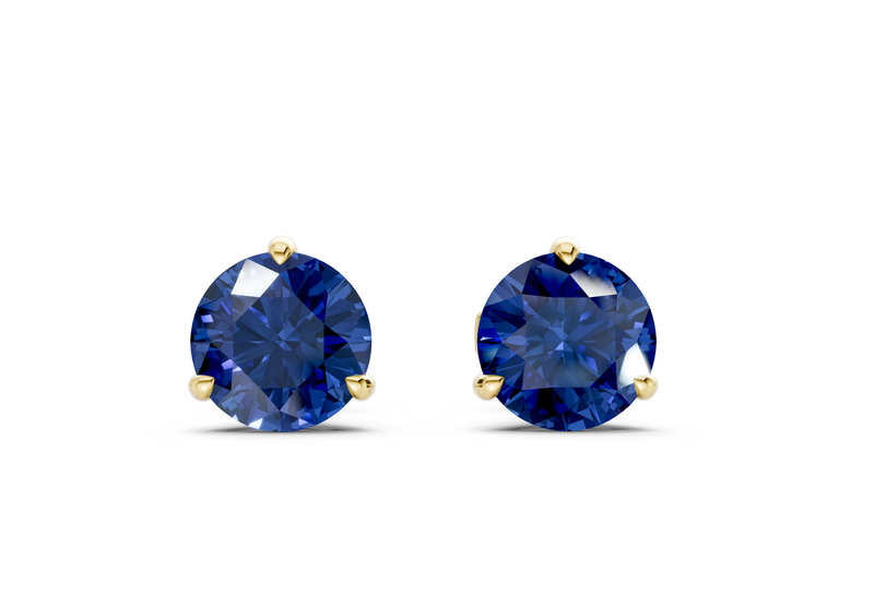 Florence Classic Sapphire Gemstone Round Cut Studs