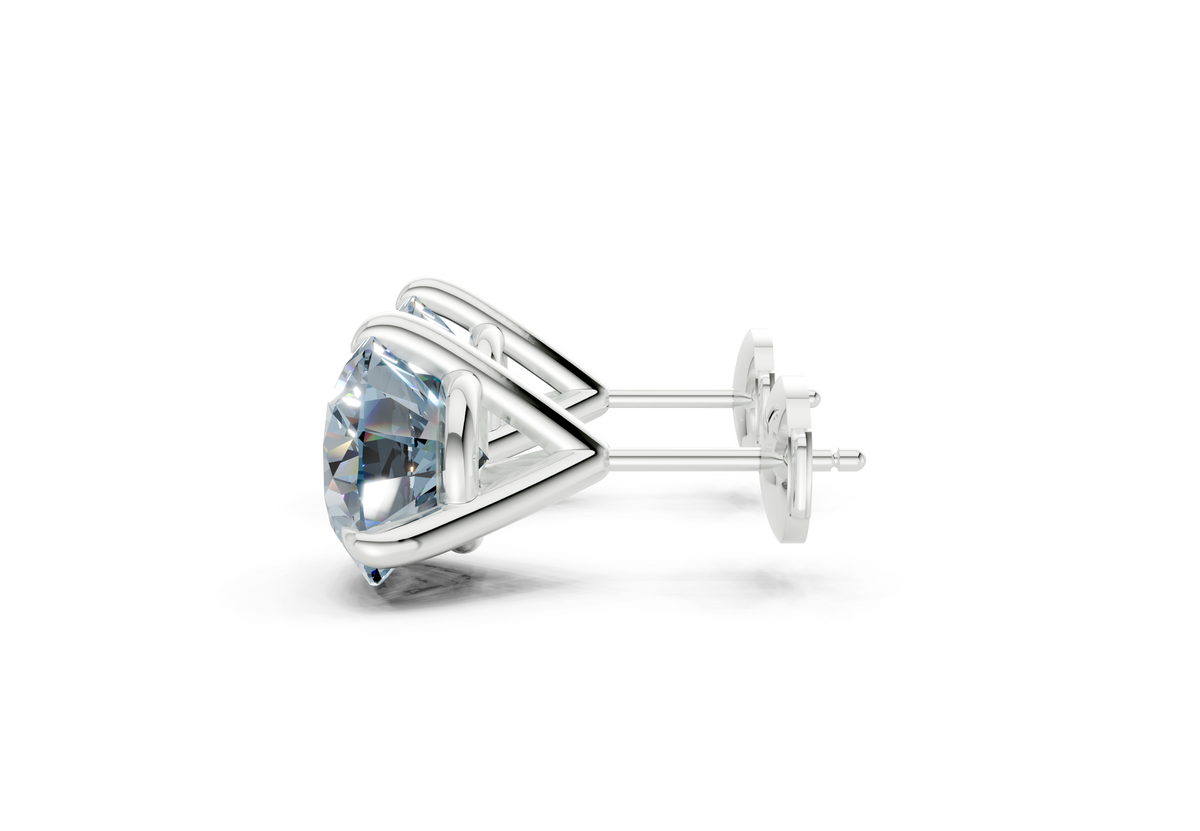Florence Classic Blue Diamond Round Cut Studs