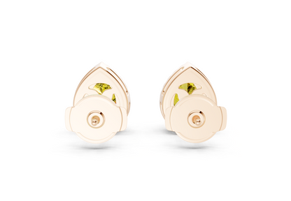 Marseille Halo Yellow Diamond Pear Cut Studs