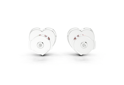 Marseille Halo Pink Diamond Heart Cut Studs