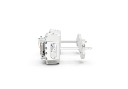 Marseille Halo Diamond Asscher Cut Studs