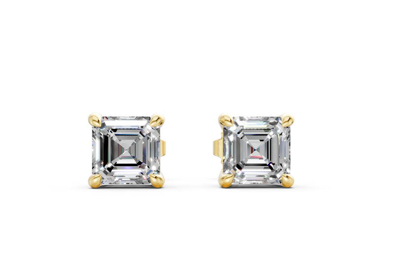 Geneva Classic Diamond Asscher Cut Studs