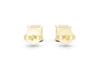 Geneva Classic Yellow Diamond Asscher Cut Studs