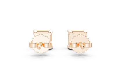 Geneva Classic Yellow Diamond Asscher Cut Studs