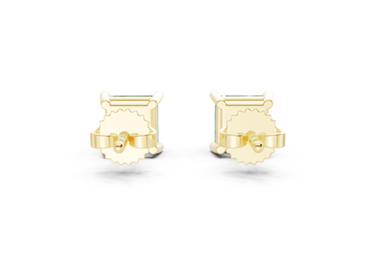 Geneva Classic Emerald Gemstone Princess Cut Studs