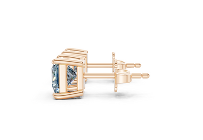 Geneva Classic Blue Diamond Princess Cut Studs