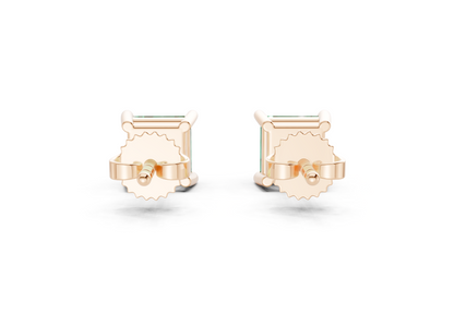 Geneva Classic Emerald Gemstone Princess Cut Studs