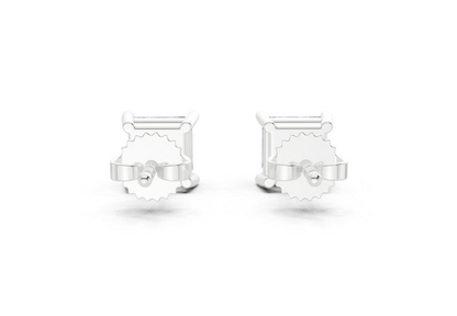 Geneva Classic Blue Diamond Princess Cut Studs