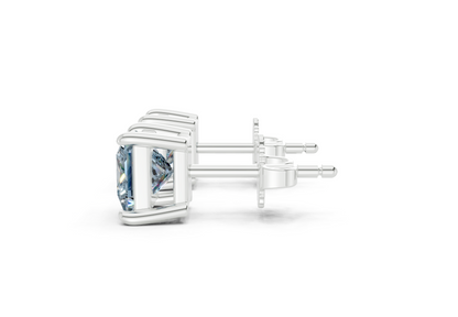Geneva Classic Blue Diamond Princess Cut Studs