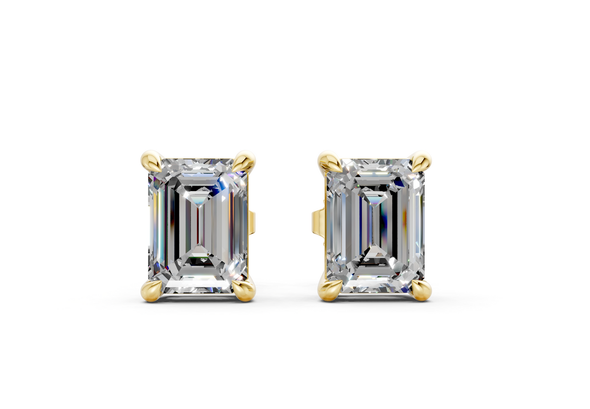 Geneva Classic Diamond Emerald Cut Studs
