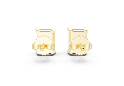 Geneva Classic Yellow Diamond Emerald Cut Studs