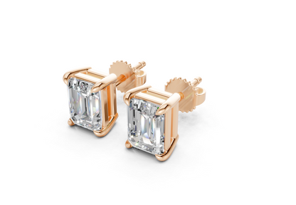 Geneva Classic Diamond Emerald Cut Studs
