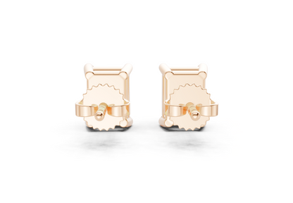 Geneva Classic Yellow Diamond Emerald Cut Studs