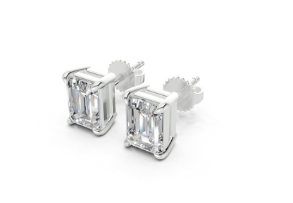Geneva Classic Diamond Emerald Cut Studs