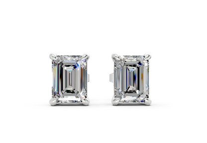 Geneva Classic Diamond Emerald Cut Studs